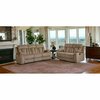 Homeroots 63 x 38 x 40 in. Modern Beige Leather Sofa & Loveseat 343893